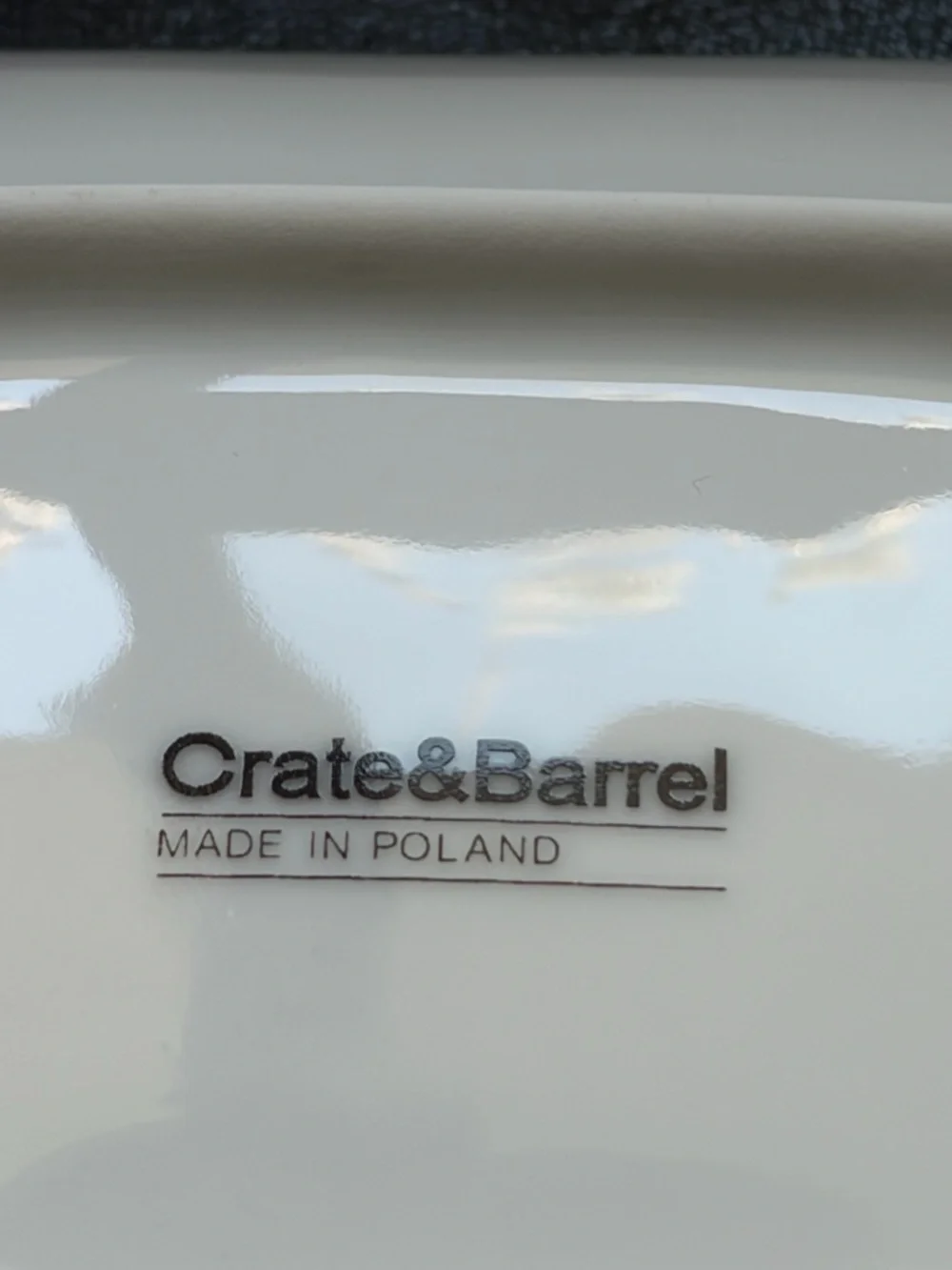 Crate&Barrel Cream Square Ceramic Bowls - Set of 2